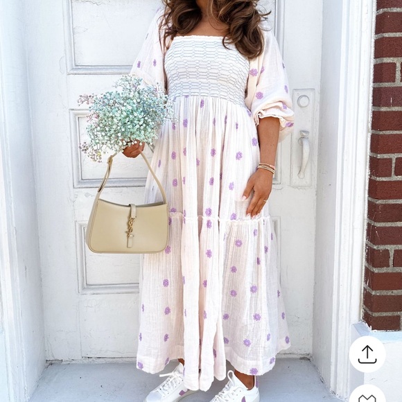 Free People Dresses & Skirts - Free People-Dahlia Embroidered Maxi Dress-Ballet Combo-New-XS